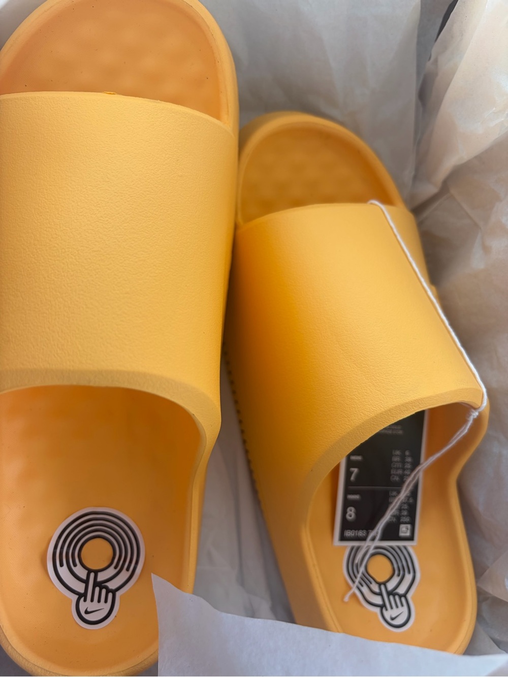 Unisex men’s women’s Yellow Slide Sandals - Nike calm Slides 2.0